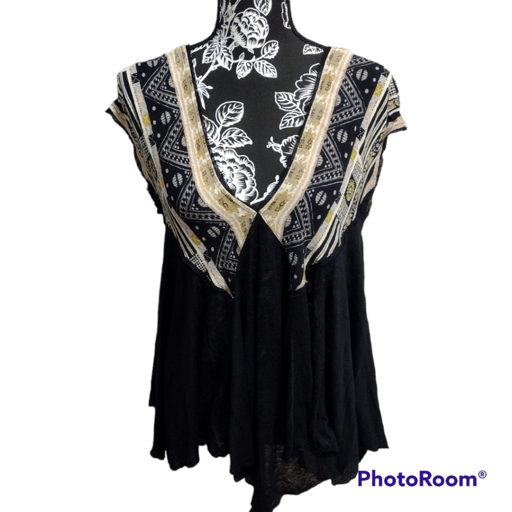Free People Deep-V Boho Sleeveless top